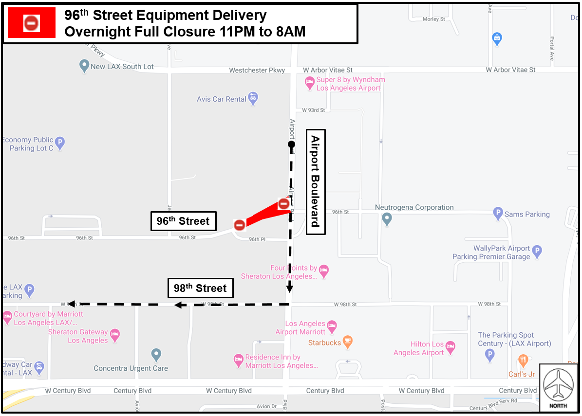 96th Street Equipment Delivery Overnight