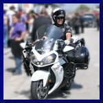 Patrolman in motorcycle