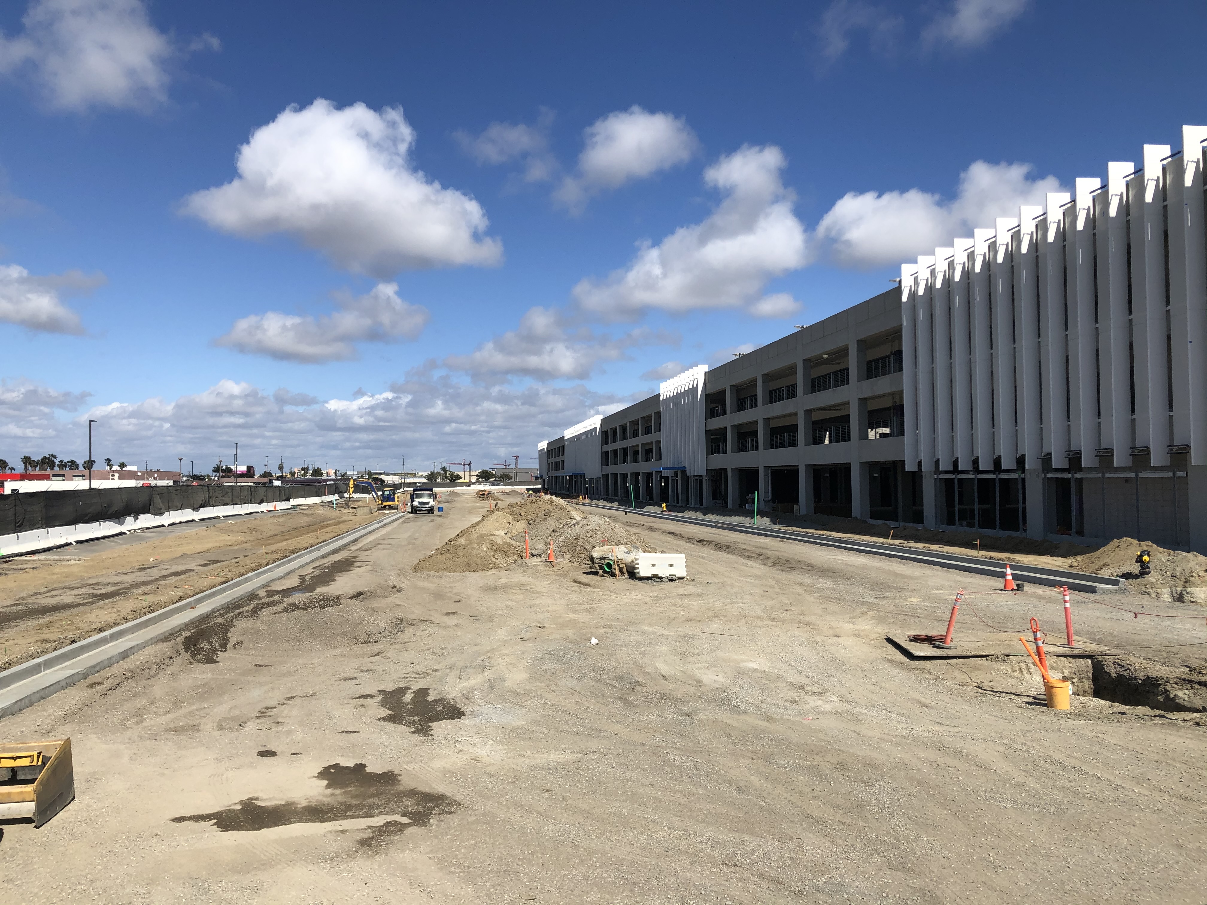 A view of the under construction 94th Street, which will provide direct vehicle access to the Intermodal Transportation Facility-West.