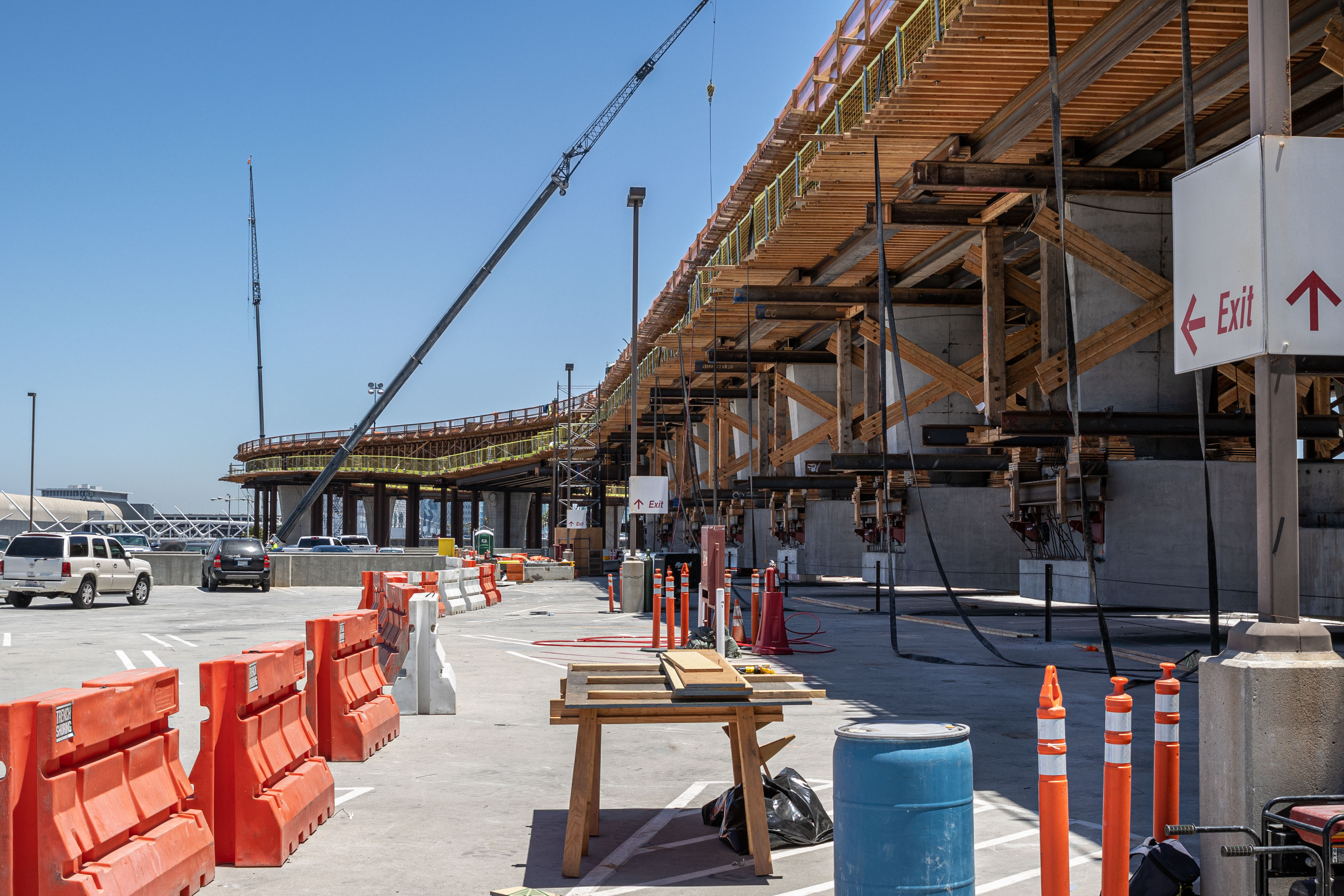 Crews continue to advance guideway construction at the future Center Central Terminal Area Station.