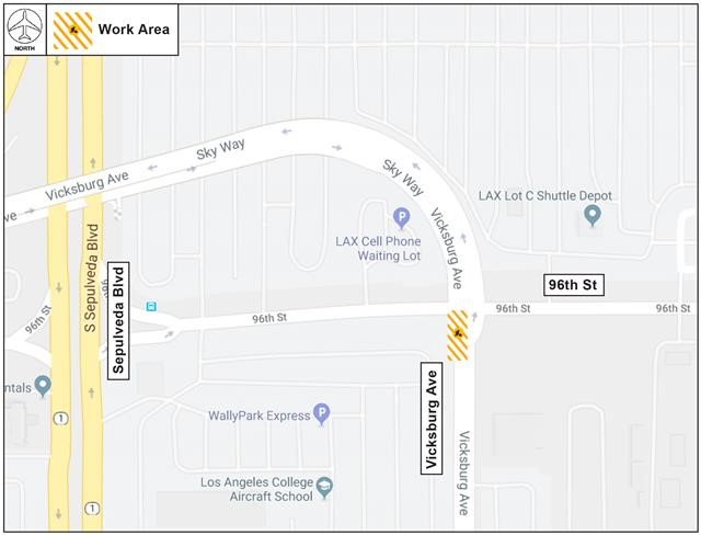 Lane Closures on Center Way in LAX Central Terminal Area to Perform Utility Work