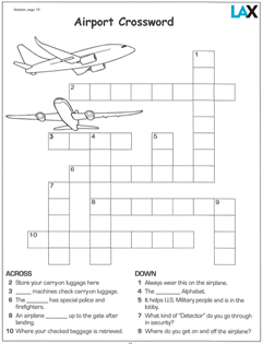 Airport Crossword