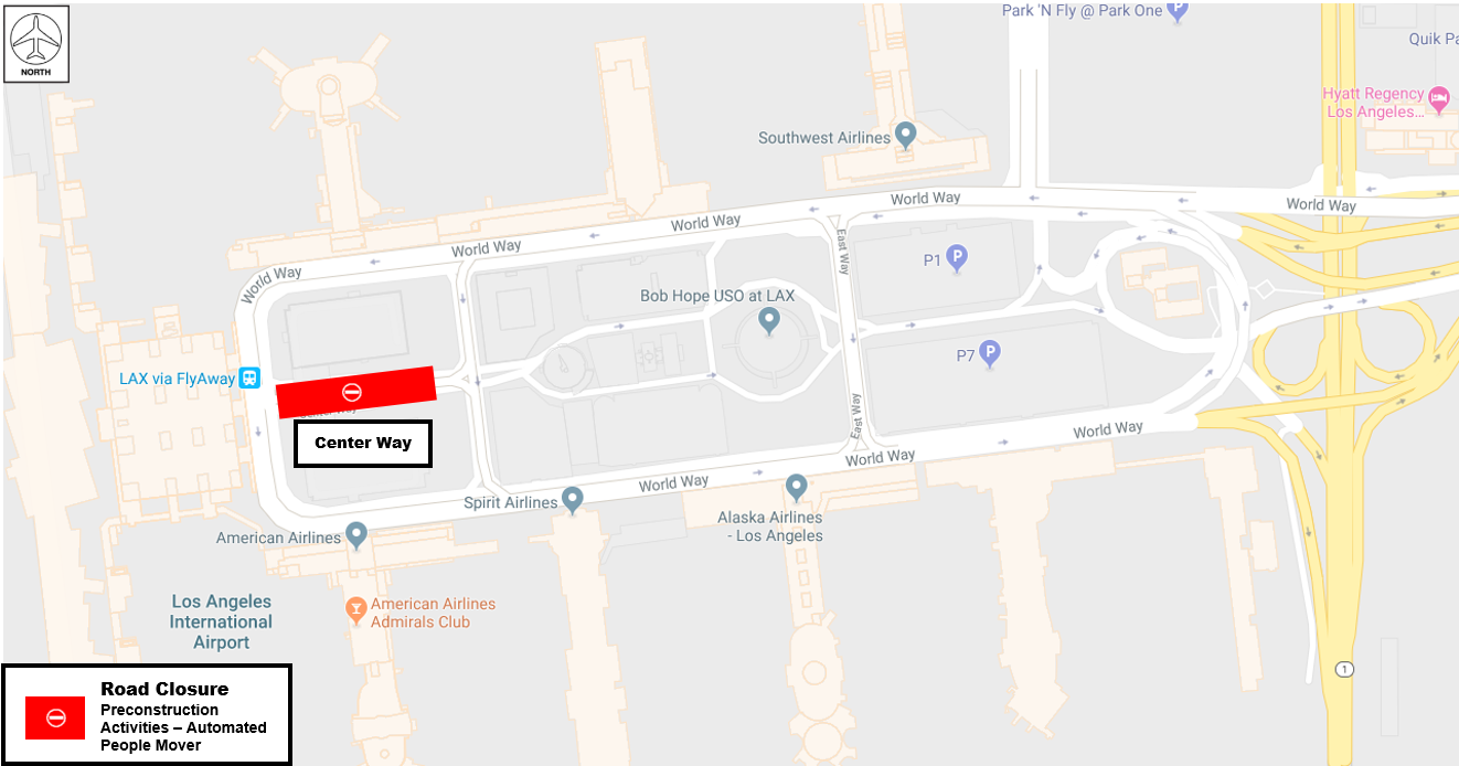 Center Way Closure Map