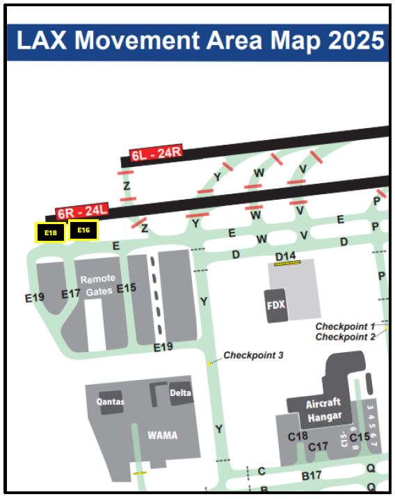 LAX Movement Area Map 2025