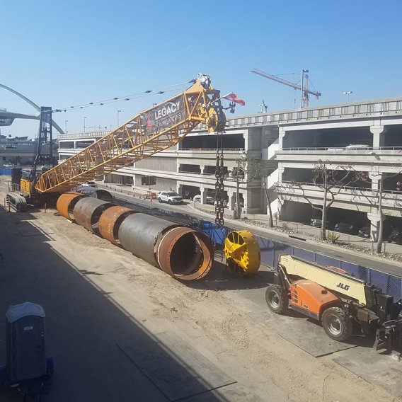 Automated People Mover cast-in-drilled-hole pile materials 