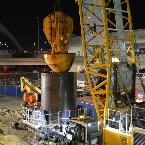 cast-in-drilled-hole pile excavation